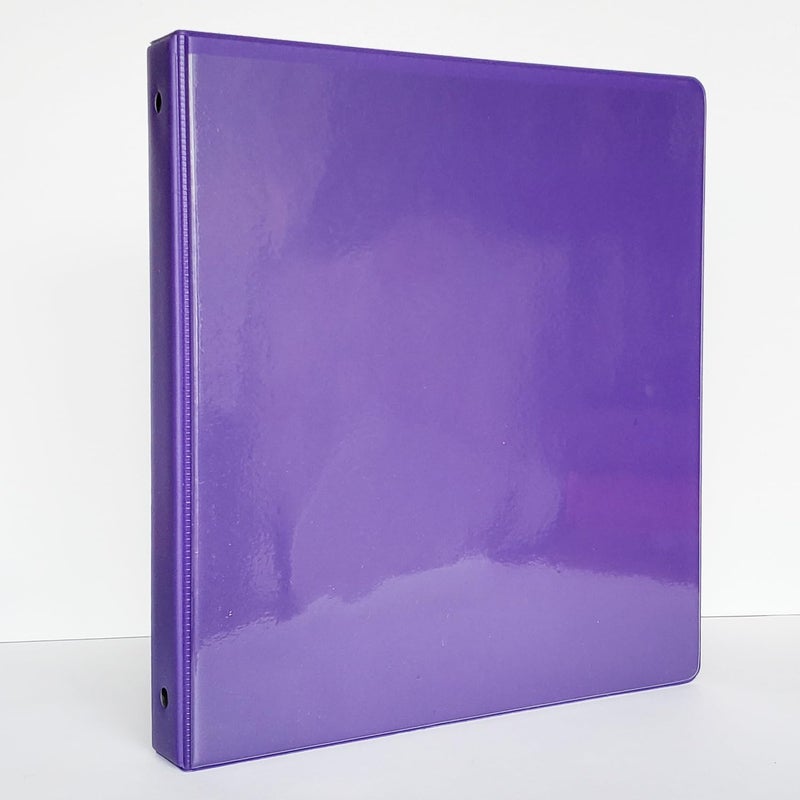Nancy Nikko Easel Ring Binders - Flip Over The top Style Platform Construction. (Purple, 11" X 8 1/2" Sheet Size Bound on 11" Side) - Image 1